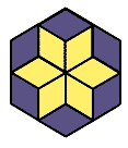 Pattern made using 12 parallelograms