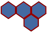 Four linked hexagons