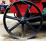 A wheel with seven spokes